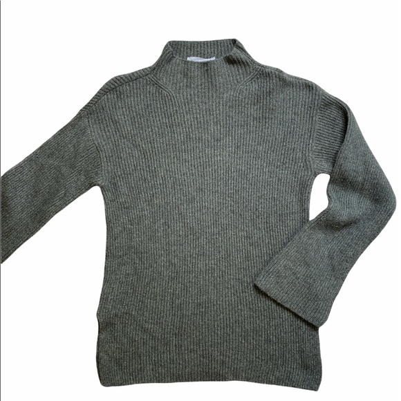 Everlane cashmere funnel neck ribbed knit sweater - Picture 2 of 9